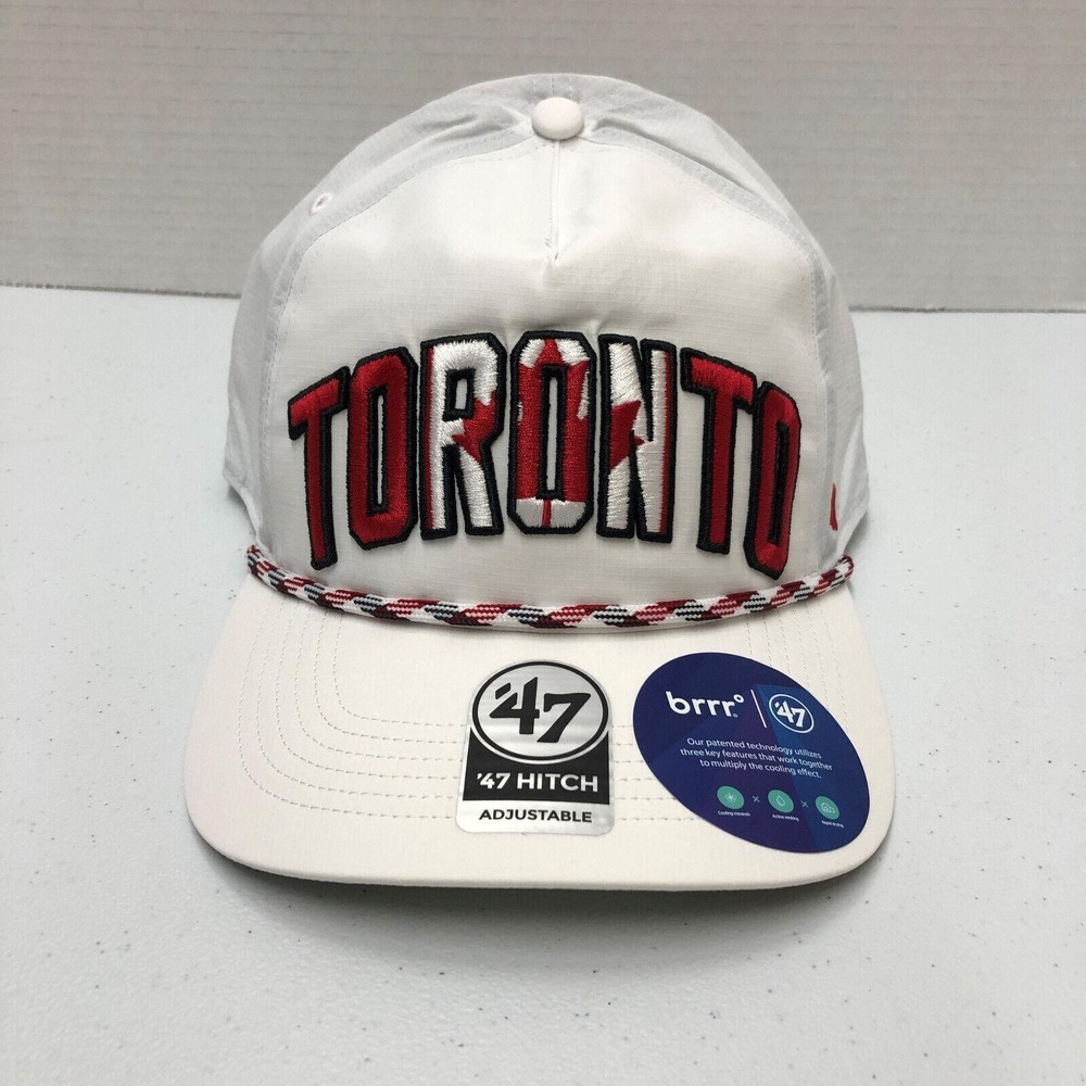 Toronto Blue Jays Hat Cap Snap Back Mens One Size White MLB Baseball '47 New